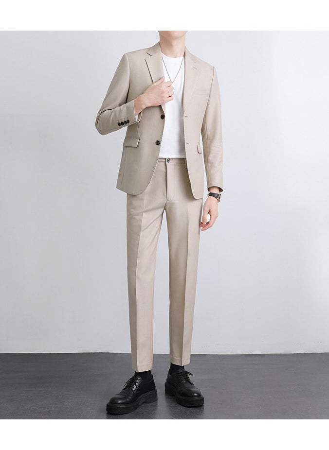 New Casual Slim Fit Suit Two-Piece Set