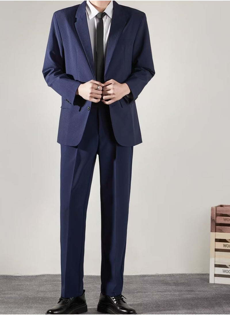 New Casual Slim Fit Suit Two-Piece Set