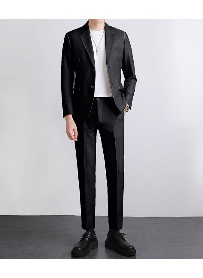 New Casual Slim Fit Suit Two-Piece Set