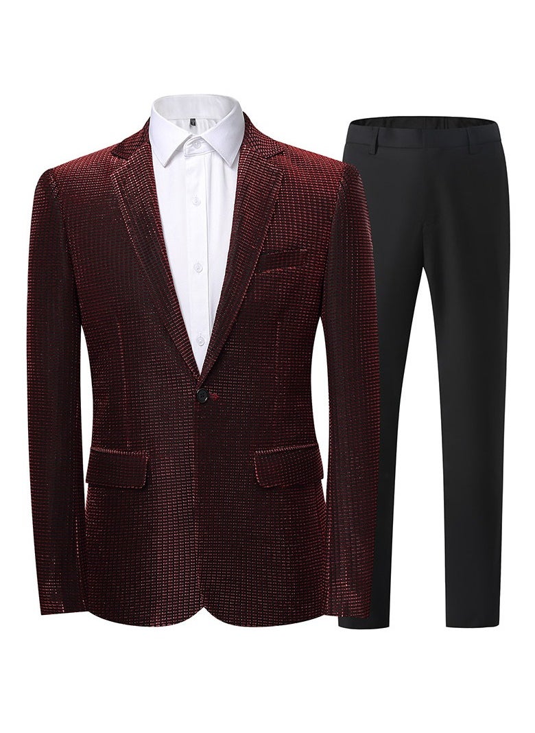 New Slim Fit Suit Two-Piece Set