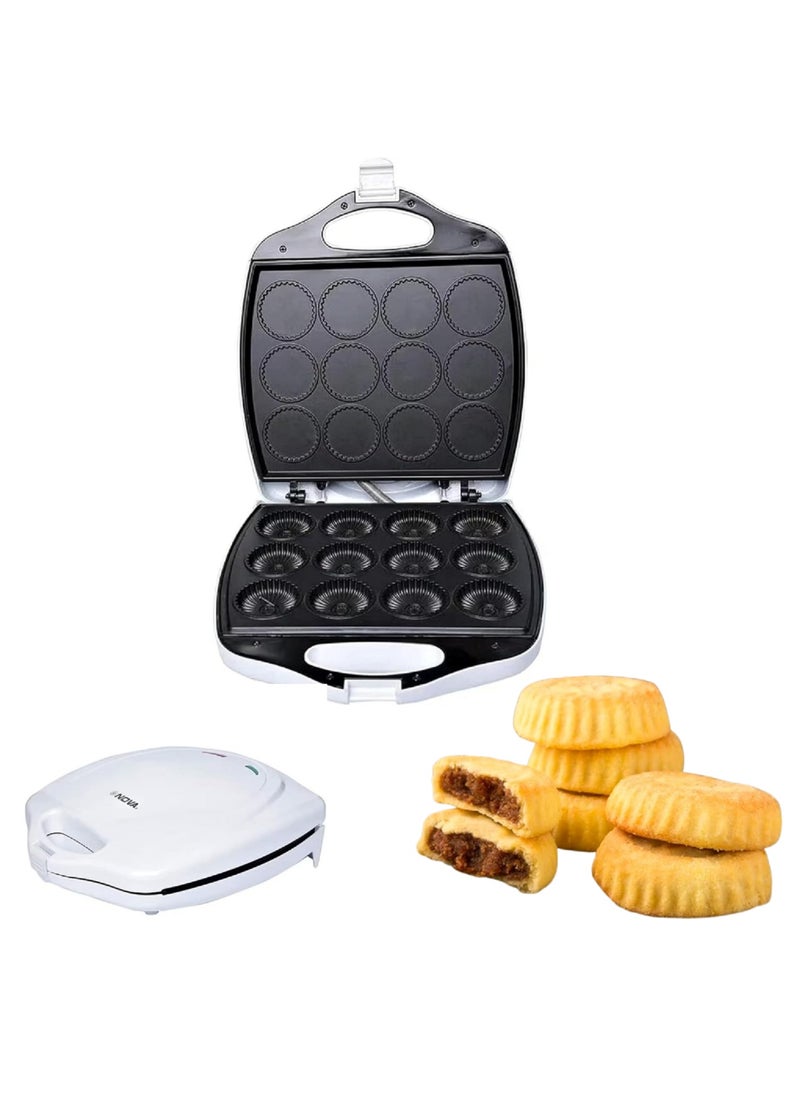 Mamul Maker Nova 1400 Watts 12 Piece Cookie Maker - Effortless Baking Delight, White