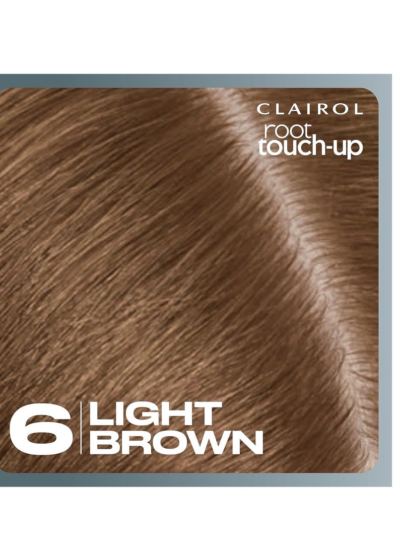 Clairol Root Touch-Up by Nice'n Easy Permanent Hair Dye, 6 Light Brown Color, 2 Count