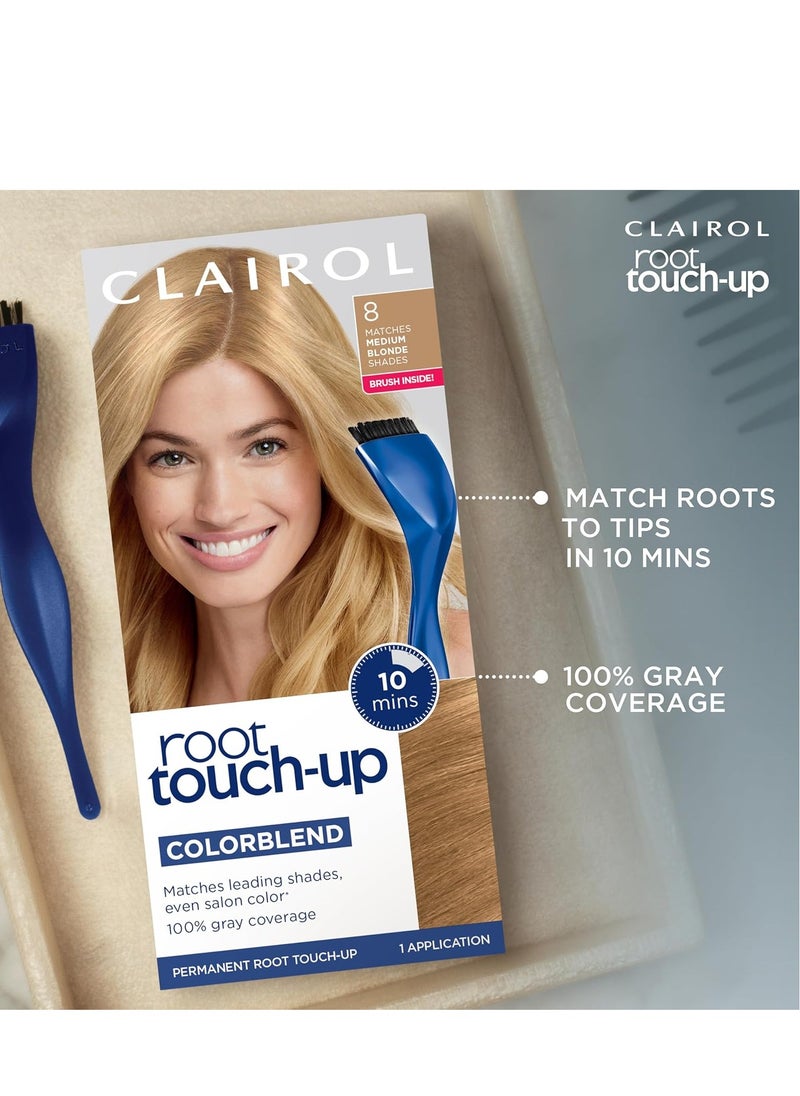 Clairol Root Touch-Up by Nice'n Easy Permanent Hair Dye, 6 Light Brown Color, 2 Count