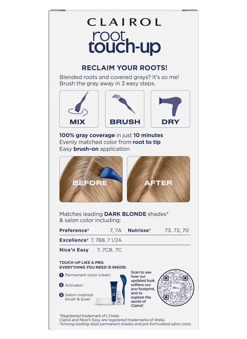 Clairol Root Touch-up Permanent Hair Color, 7 Dark Blonde, 2 Count