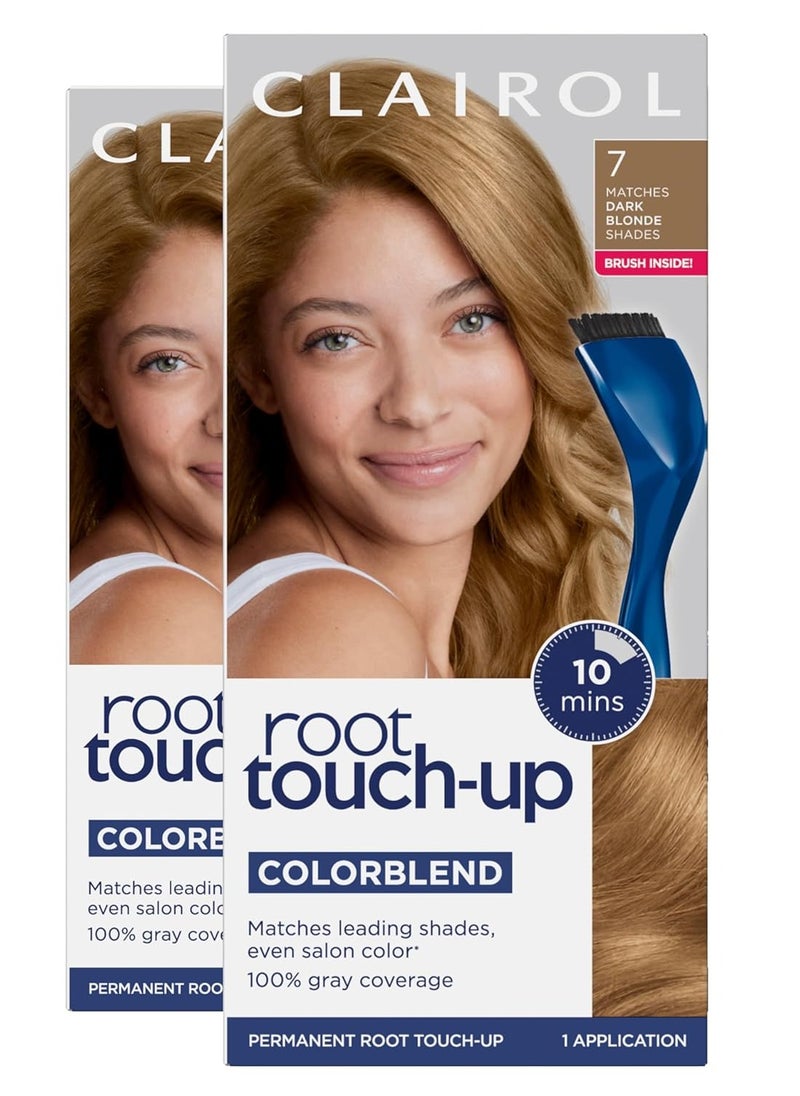 Clairol Root Touch-up Permanent Hair Color, 7 Dark Blonde, 2 Count