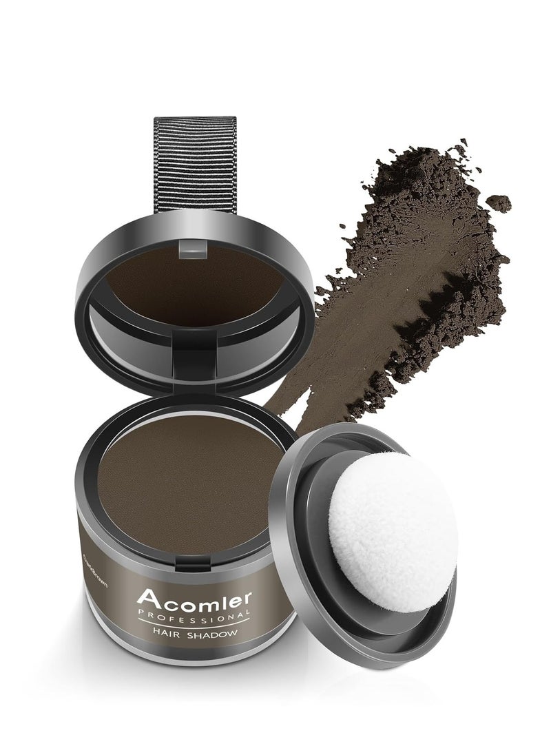 Acomler Instantly Root Cover Up Hairline Shadow Powder,Root Touch Up Hair Powder,Dark Brown for Thinning Hair, Grey Hair Coverage Hair Powder for Womem with Eyebrows,Beard Line,Bald Spots (Dark Brown)