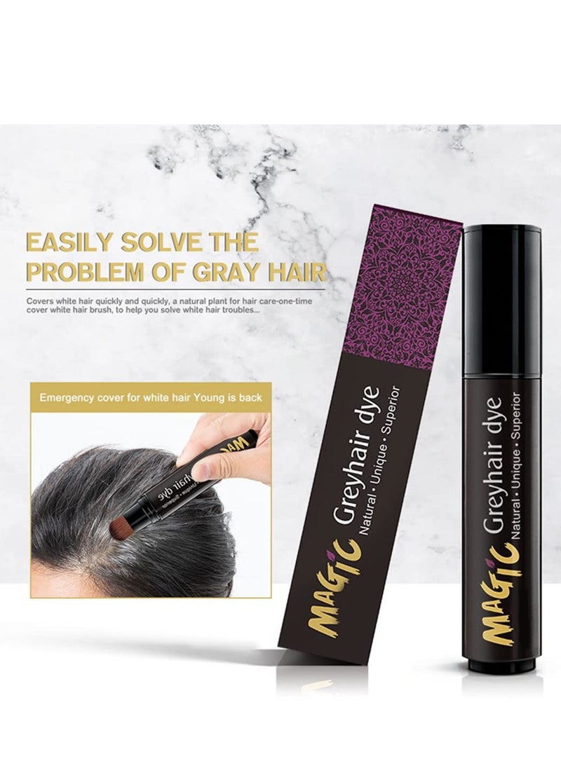 gowwim Root Touch Up Semi-permanent Hair Dye Pen to Cover Gray Hair Roots (Black)