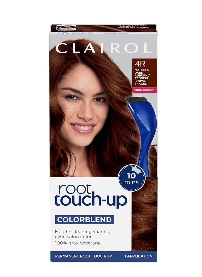 Clairol Root Touch-Up by Nice'n Easy Permanent Hair Dye, 4R Dark Auburn/Reddish Brown Hair Color, Pack of 1