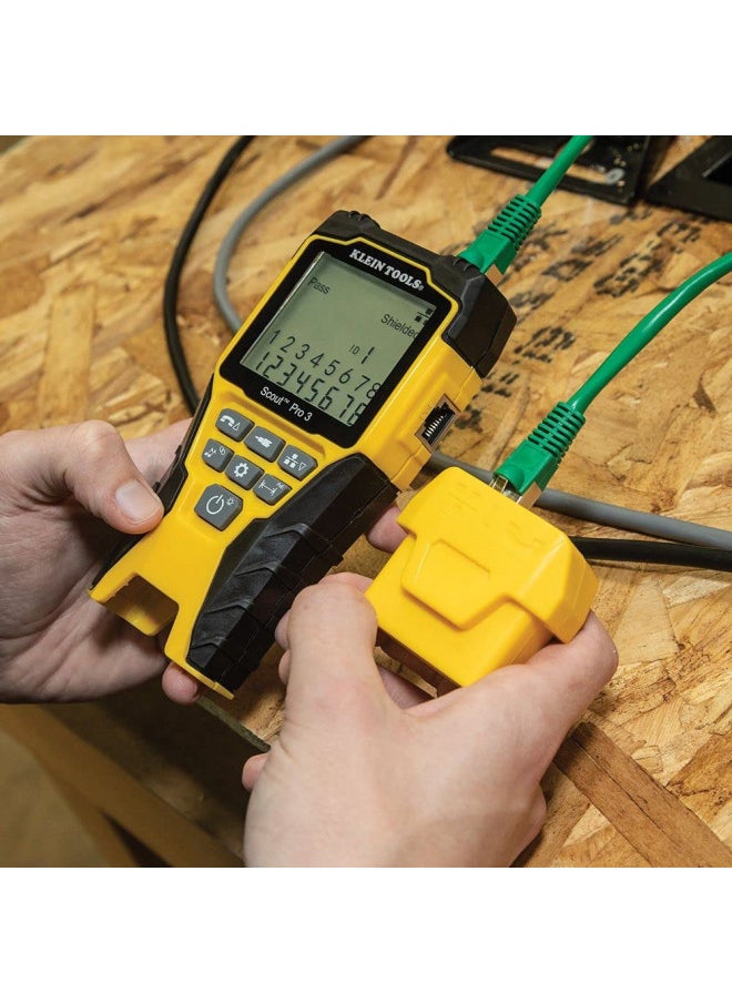 Klein Tools VDV501-852 Cable Tester with Remote, VDV Scout Pro 3 Test Kit Locates and Tests Voice, Data and Video Cables