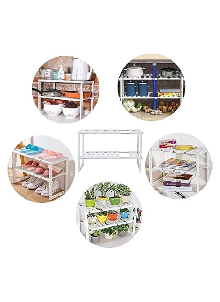 Under Sink Kitchen Adjustable Storage Organizer Multipurpose Rack