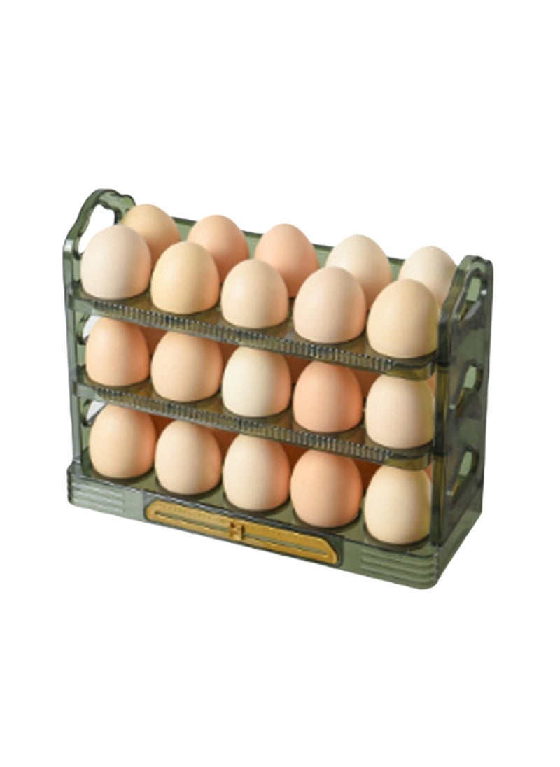 Transparent Green Refrigerator Egg Rack, Stackable Egg Storage Container, Suitable For Refrigerator Door, Save Space