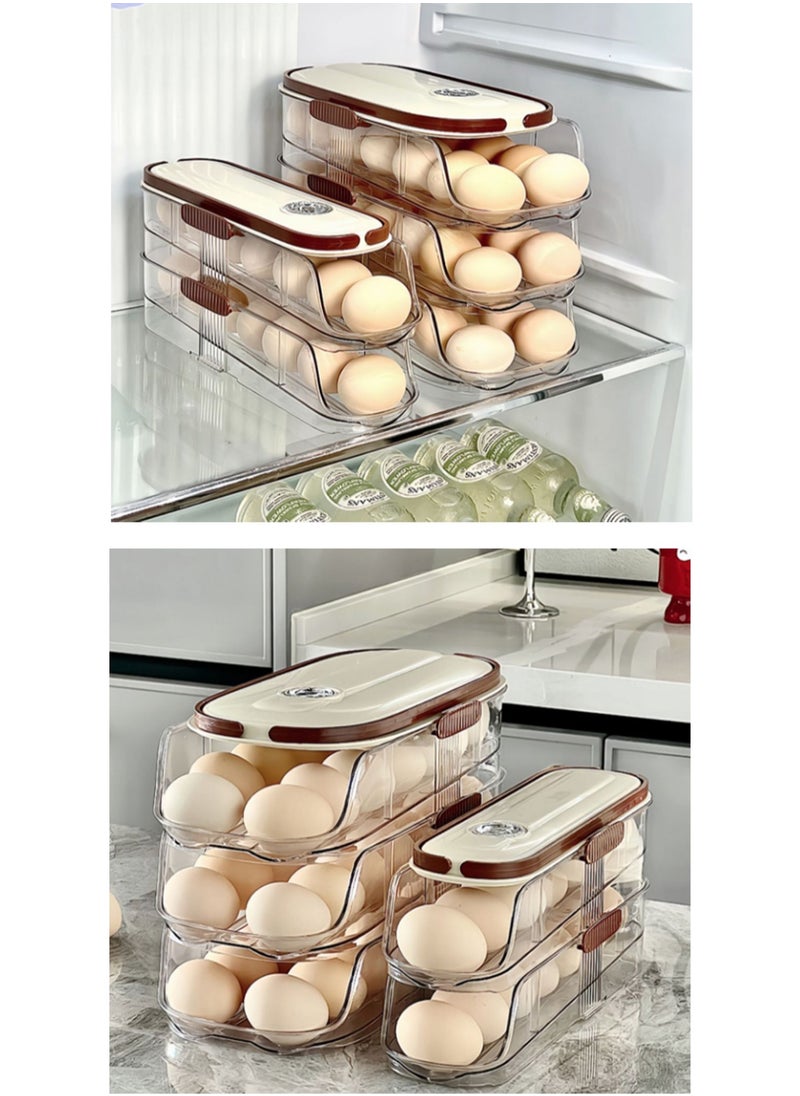 Double Row - Double Layer, Egg Storage Box Storage Container, Suitable For Refrigerator Door, Save Space