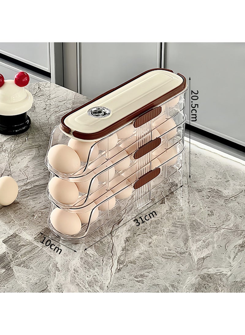 Single Row - Three Layers, Side Door Storage, Egg Storage Box Storage Container, Suitable For Refrigerator Door, Saving Space