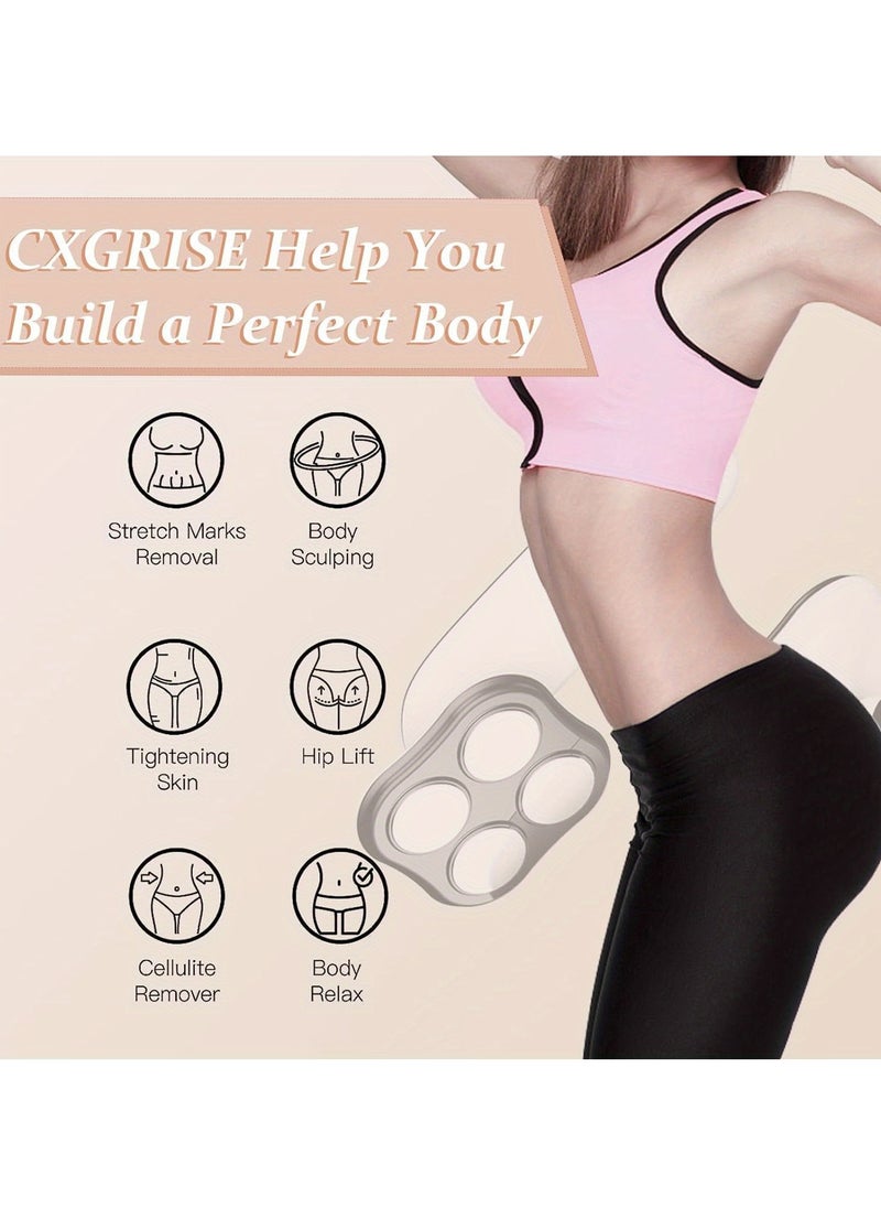 Body Sculpting Machine Upgraded, Handheld Cellulite Massager for Belly Arms Legs Waist, 4 Massage Heads Larger Contact Surface with Body, belly burner