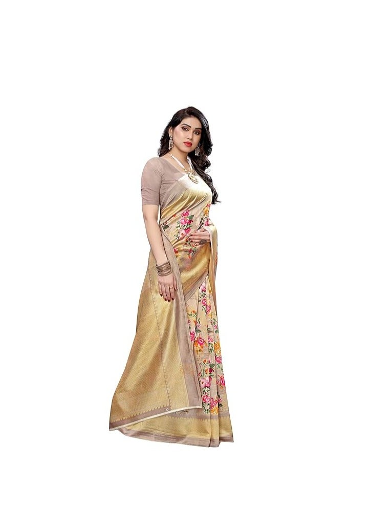 Women's Art Silk Saree (Mustard)