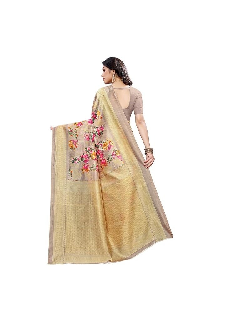 Women's Art Silk Saree (Mustard)