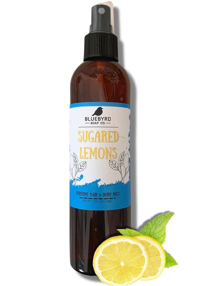 BLUEBYRD Soap Sugared Lemon Hair & Body Fragrance Spray | Sweet Perfume Mist for Hair & Body | Weightless Hair Refresher | Clean, Vegan, No Paraben Sulfate and Silicones| Alcohol-Free (Sugar Lemon)