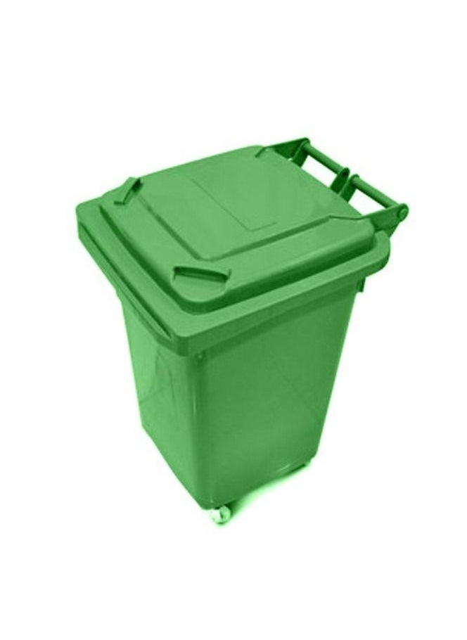 High Quality Plastic Garbage Bin 70 Liters Green