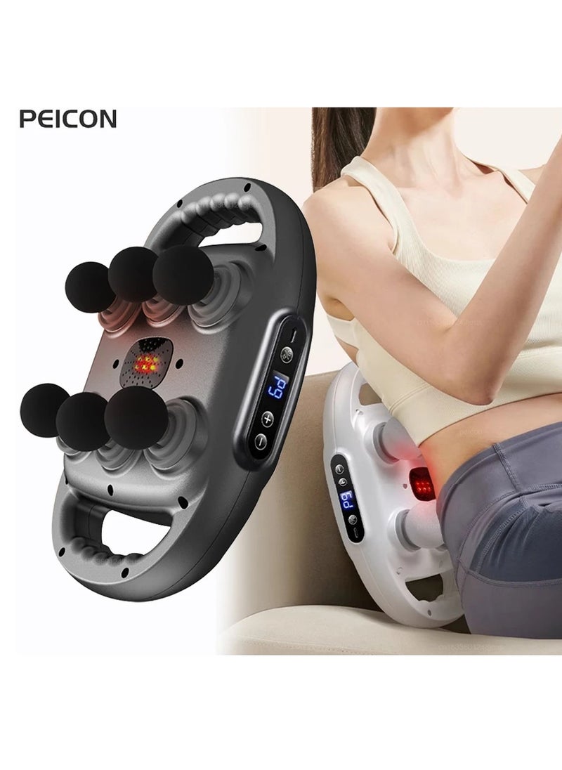 Fascia Gun Muscle Massager Gun, High Frequency Back Waist Massage Machine, Six-head Body Shoulder Professional Fascia Massage Gun