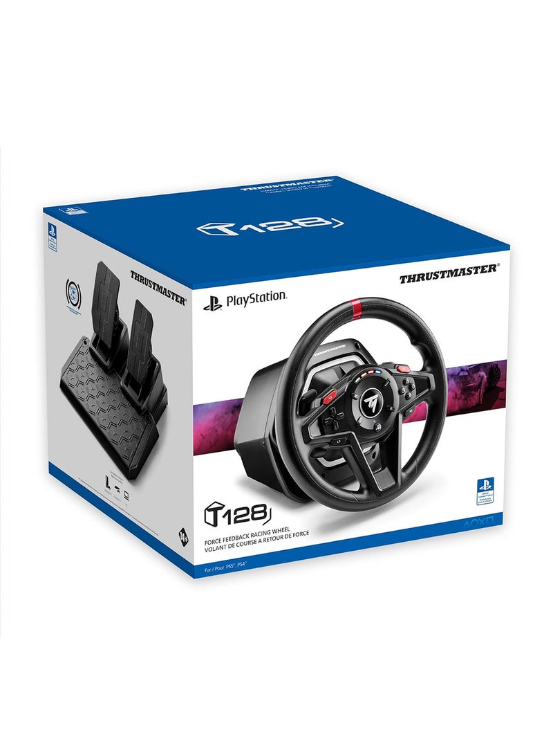 Thrustmaster T128, Force Feedback Racing Wheel with Magnetic Pedals, PlayStation 5, PlayStation 4, PC