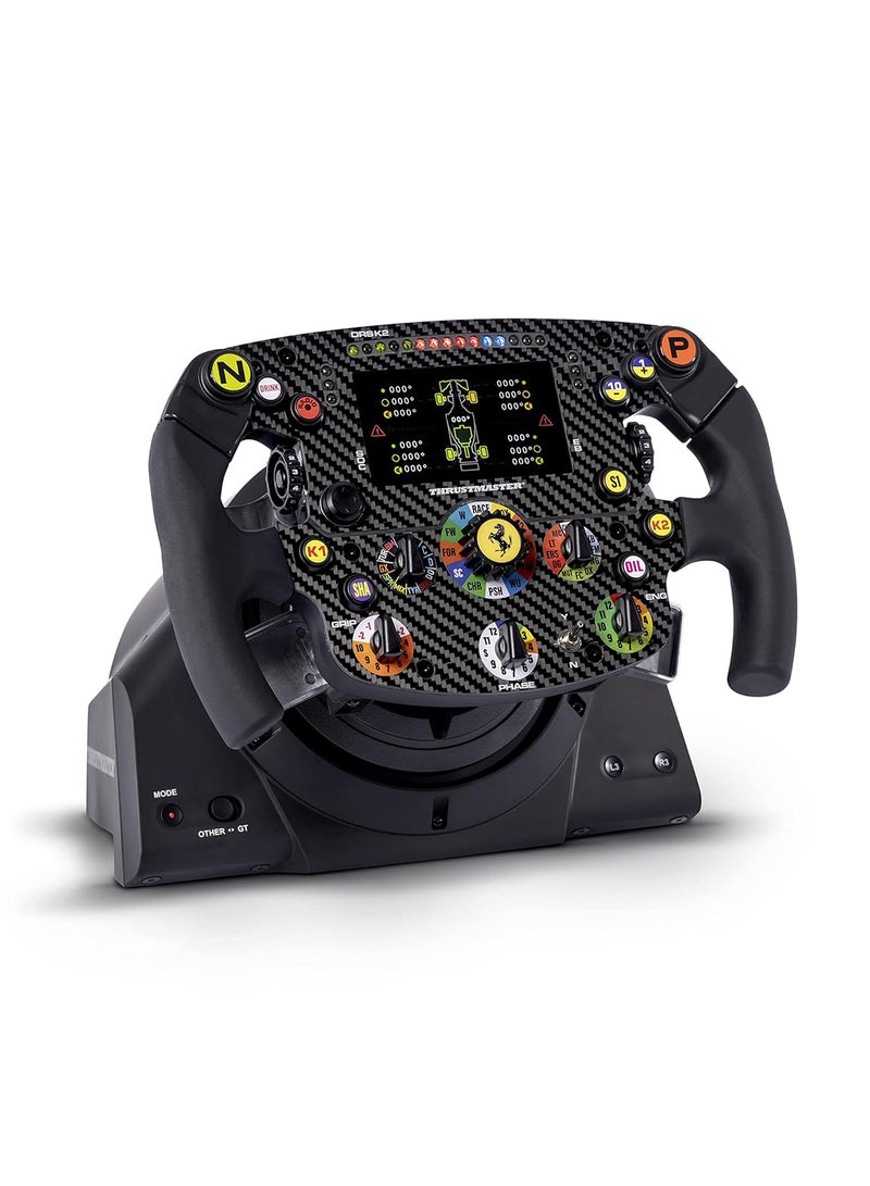 Thrustmaster Formula Wheel Add-On Ferrari SF1000 Edition, Replica Wheel, PC, PS4, PS5, Xbox One and Series X|S, Display and LED Dash, 100% Carbon Fiber Faceplate, Licensed by Ferrari