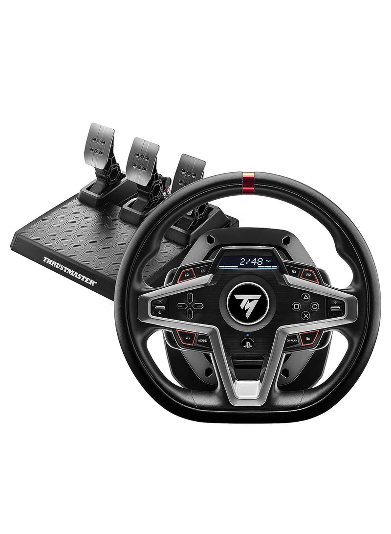 Thrustmaster T248, Racing Wheel and Magnetic Pedals, PS5, PS4, PC, HYBRID DRIVE, Magnetic Paddle Shifters, Dynamic Force Feedback, Screen with Racing Information