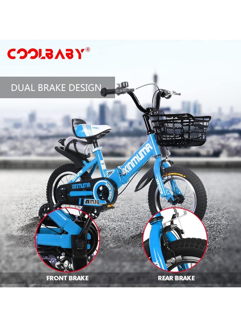 Children's Bike 16 Inch Kids Bike Boy Girl Bicycle 3-12 Years Old Riding Children's Bike Fashion Gift Cool Outdoor Bike