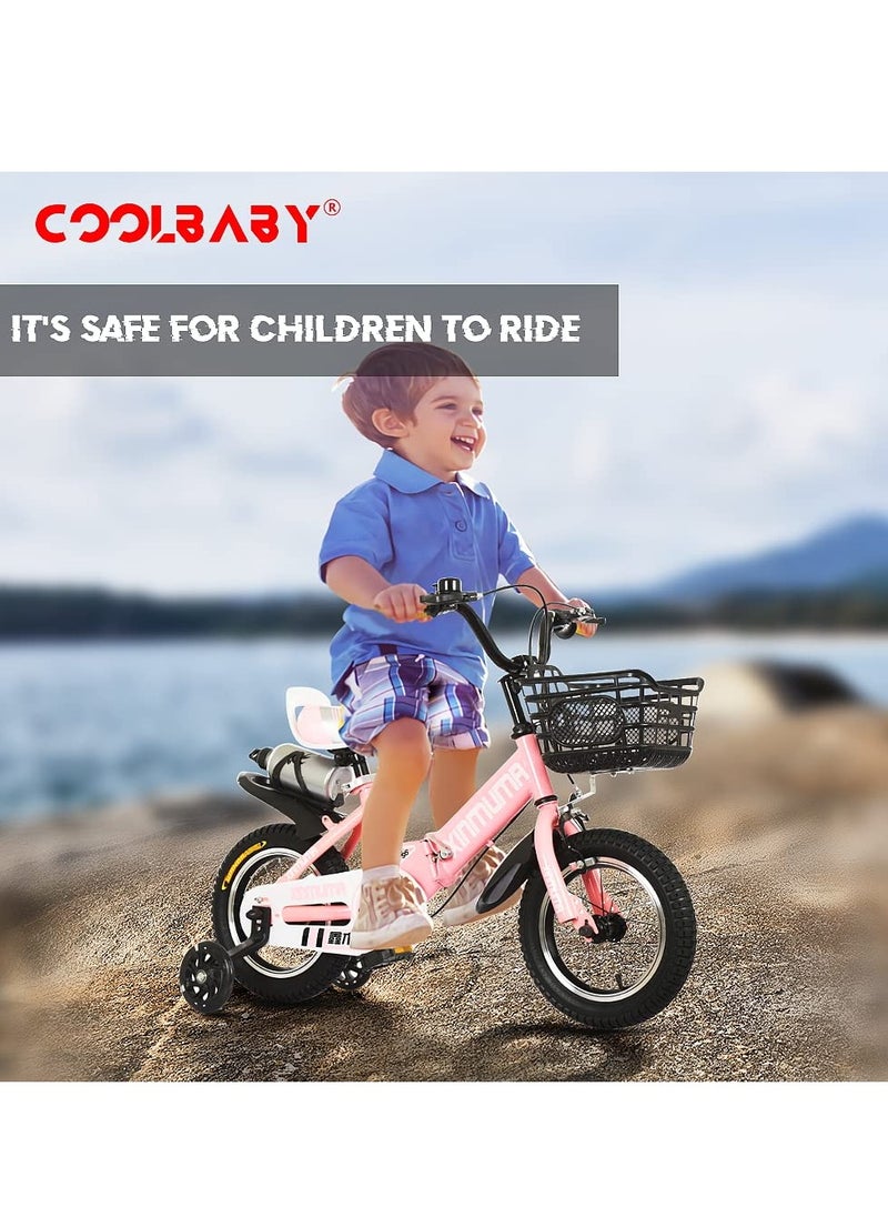 Children's Bike 12 Inch Kids Bike Boy Girl Bicycle 3-12 Years Old Riding Children's Bike Fashion Gift Cool Outdoor Bike