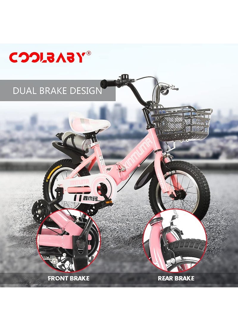 Children's Bike 12 Inch Kids Bike Boy Girl Bicycle 3-12 Years Old Riding Children's Bike Fashion Gift Cool Outdoor Bike