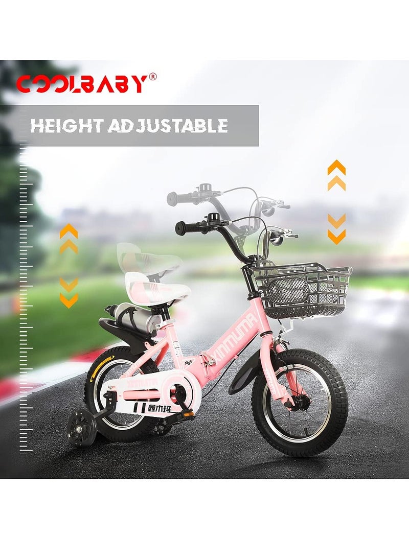 Children's Bike 12 Inch Kids Bike Boy Girl Bicycle 3-12 Years Old Riding Children's Bike Fashion Gift Cool Outdoor Bike