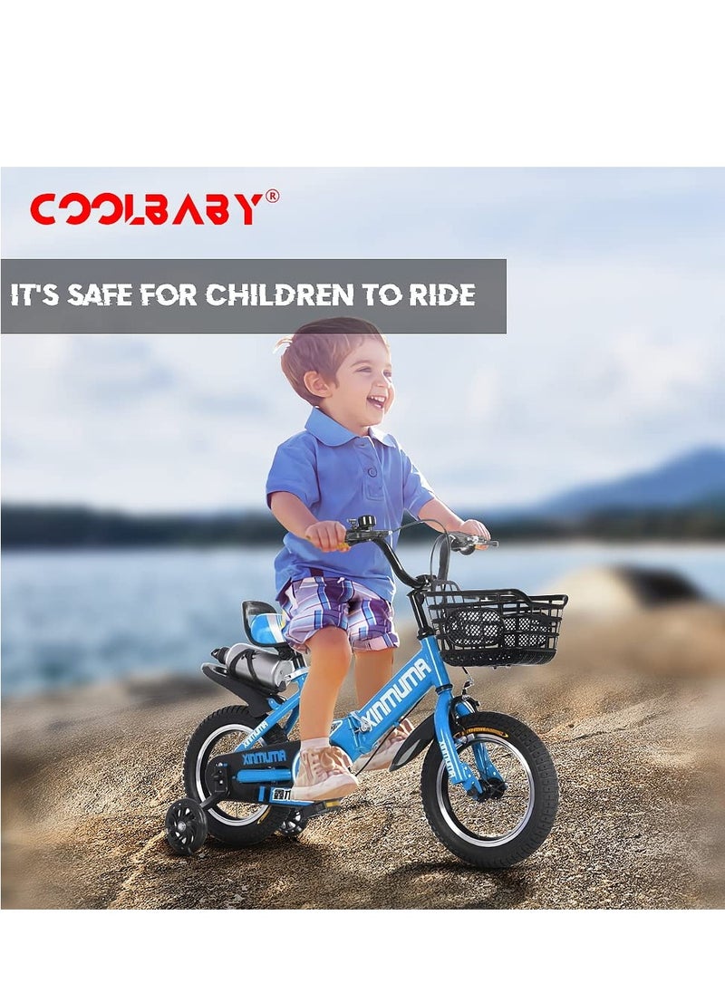 Children's Bike 12 Inch Kids Bike Boy Girl Bicycle 3-12 Years Old Riding Children's Bike Fashion Gift Cool Outdoor Bike