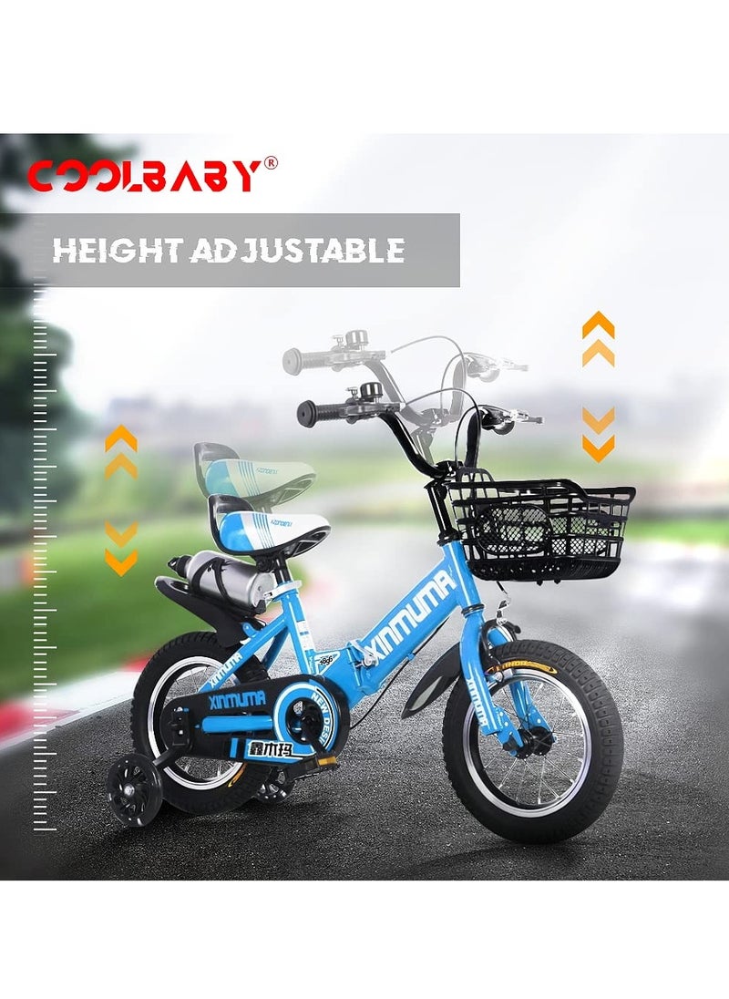 Children's Bike 12 Inch Kids Bike Boy Girl Bicycle 3-12 Years Old Riding Children's Bike Fashion Gift Cool Outdoor Bike