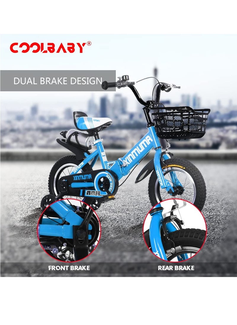 Children's Bike 12 Inch Kids Bike Boy Girl Bicycle 3-12 Years Old Riding Children's Bike Fashion Gift Cool Outdoor Bike