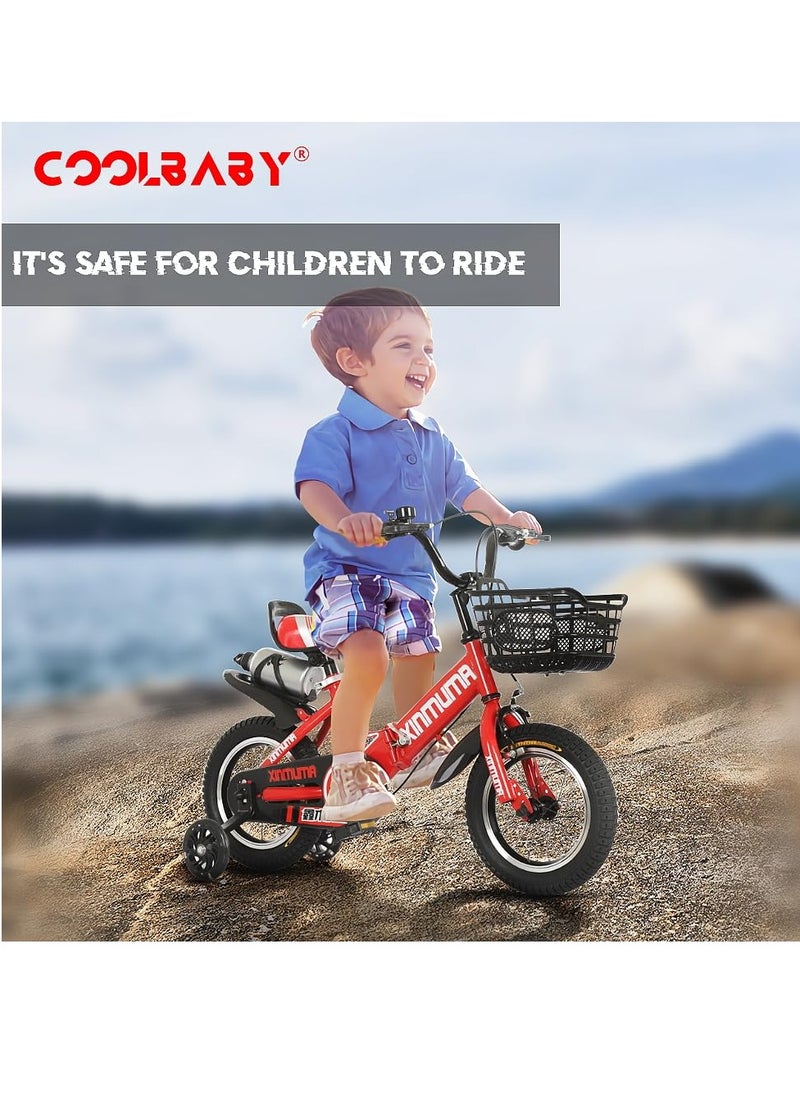 Children's Bike 16 Inch Kids Bike Boy Girl Bicycle 3-12 Years Old Riding Children's Bike Fashion Gift Cool Outdoor Bike