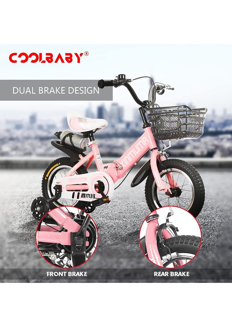 Children's Bike 16 Inch Kids Bike Boy Girl Bicycle 3-12 Years Old Riding Children's Bike Fashion Gift Cool Outdoor Bike