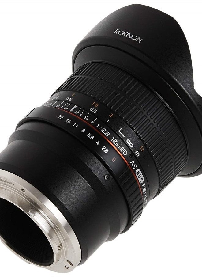 12mm F2.8 Ultra Wide Fisheye Lens for Sony E Mount Interchangeable Lens Cameras (NEX) - Full Frame Compatible