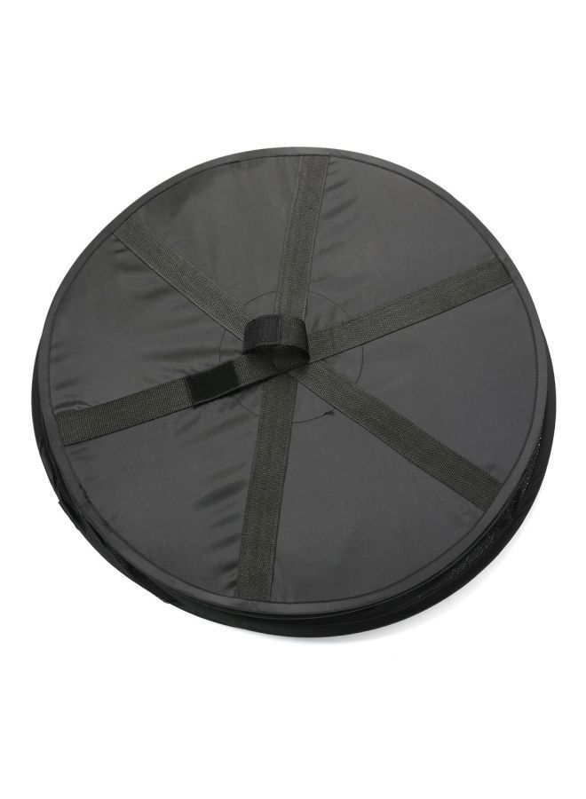 6 Layer Zipperd Hanging Basket Black 22x10x22centimeter