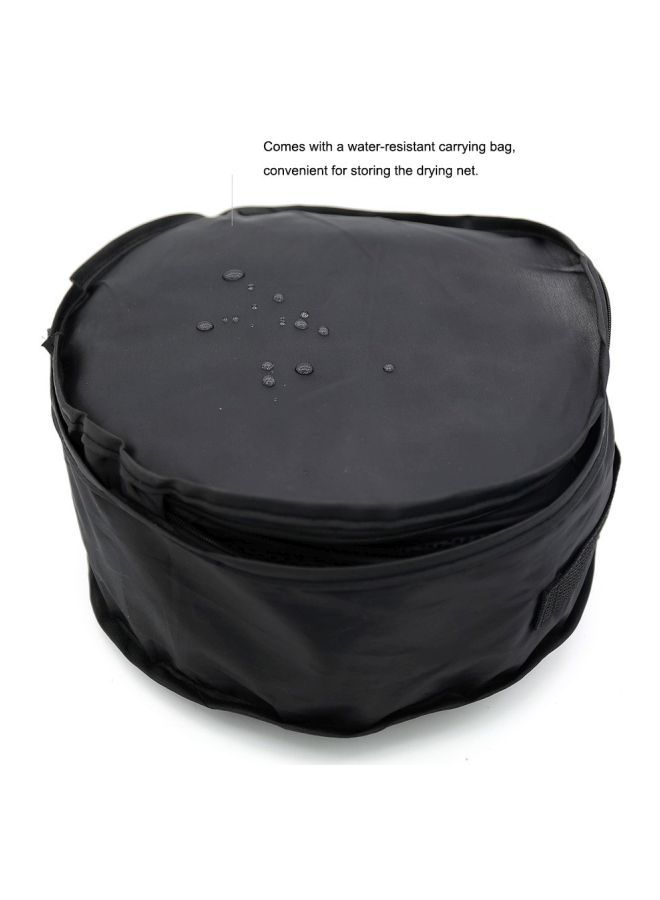 6 Layer Zipperd Hanging Basket Black 22x10x22centimeter