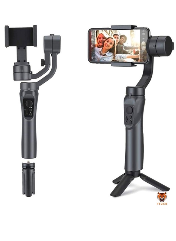 F6 3-Axis Handheld Gimbal Stabilizer with Tripod – Pro-Grade Stabilization for Smartphone Video