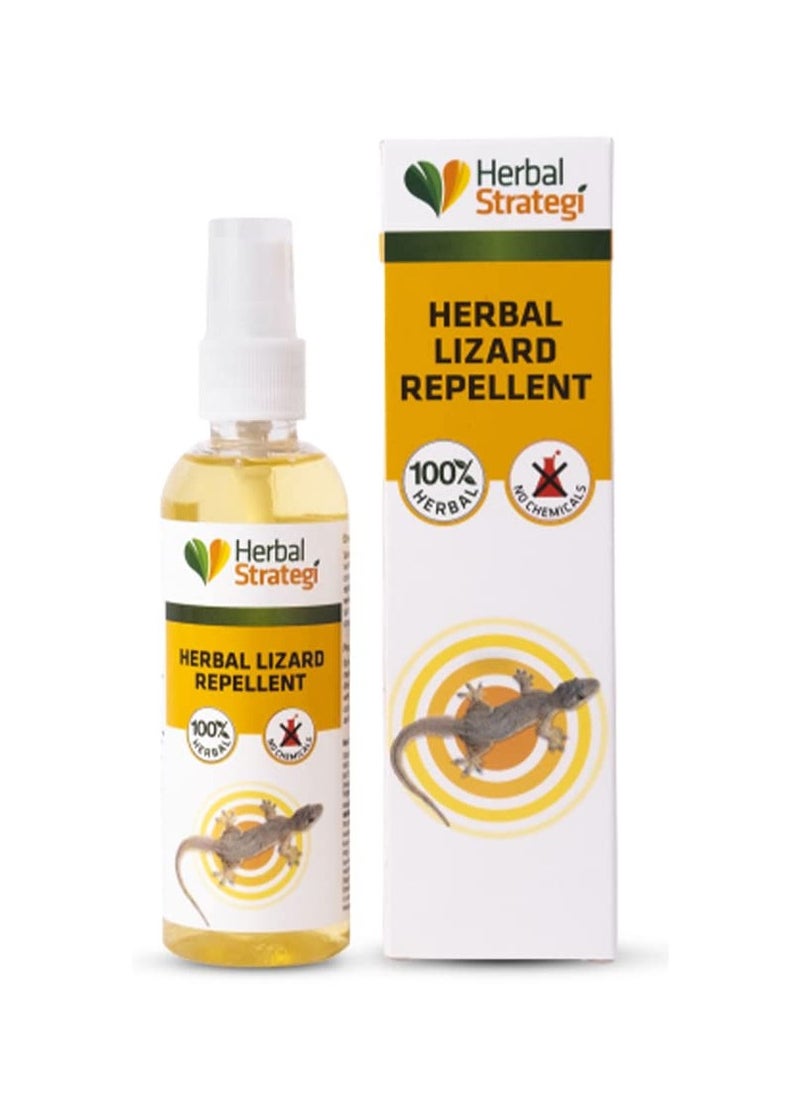 Herbal Strategi Lizard Repellent Spray - 100ml | Smarter way to shuu Lizards away | 100% Herbal and Chemical free | Baby and Pet safe | Certified Ayurvedic | Effective on all types of Lizards