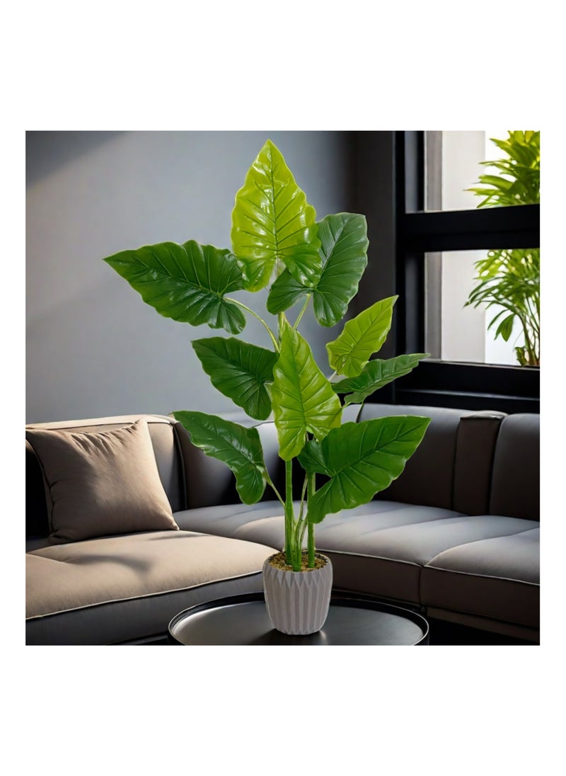 Artificial Spring Rain Leaf Plant 70cm Home Decoration Indoor and Outdoor Artificial Large Plant Bonsai Suitable for Modern Office, Living Room, Home Decoration Gifts (with Flower Pots) (Large)