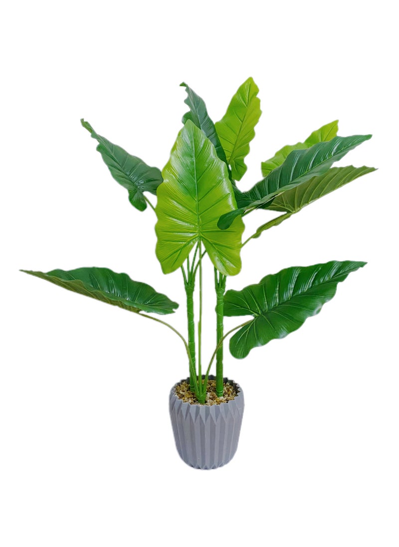 Artificial Spring Rain Leaf Plant 70cm Home Decoration Indoor and Outdoor Artificial Large Plant Bonsai Suitable for Modern Office, Living Room, Home Decoration Gifts (with Flower Pots) (Large)