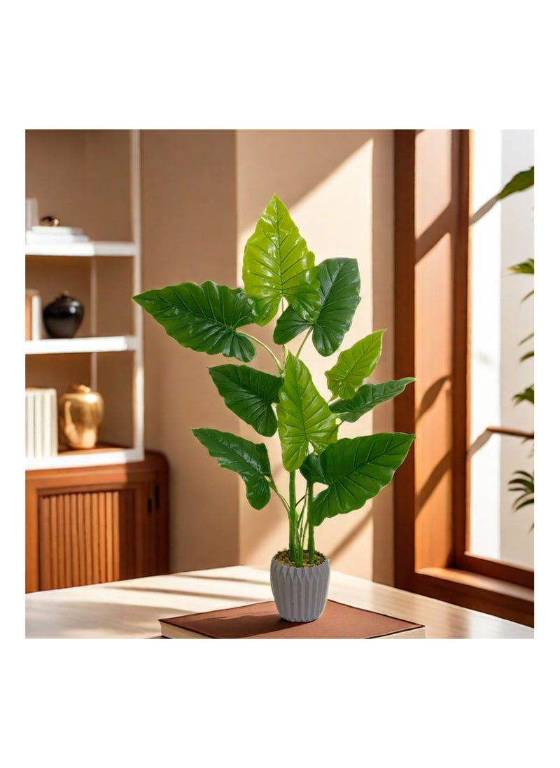 Artificial Spring Rain Leaf Plant 90cm Home Decoration Indoor and Outdoor Artificial Large Plant Bonsai Suitable for Modern Office, Living Room, Home Decoration Gifts (with Flower Pots) (Extra large)