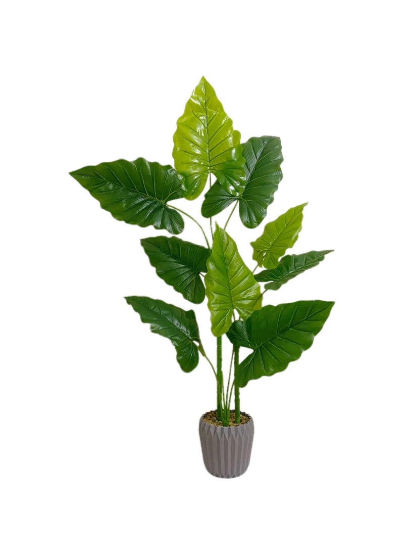 Artificial Spring Rain Leaf Plant 90cm Home Decoration Indoor and Outdoor Artificial Large Plant Bonsai Suitable for Modern Office, Living Room, Home Decoration Gifts (with Flower Pots) (Extra large)