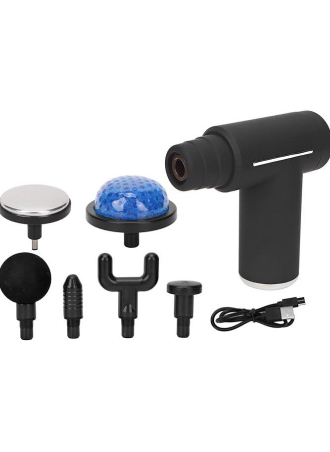 Electric Massage Gun, Portable Muscle Massager, Controlled Hot Cold Impact Deep Tissue Massager(Black)