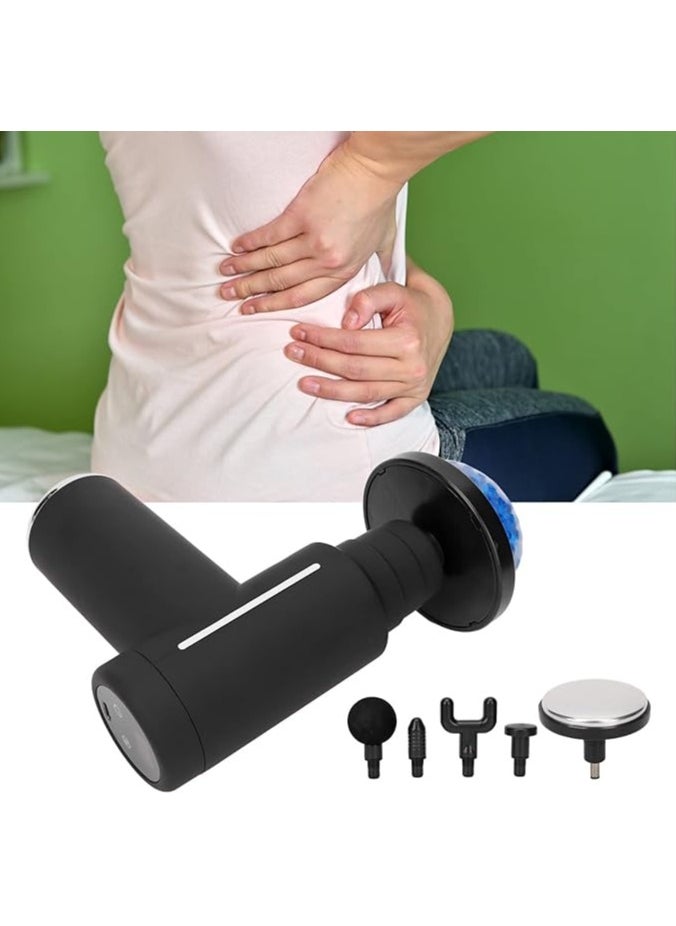Electric Massage Gun, Portable Muscle Massager, Controlled Hot Cold Impact Deep Tissue Massager(Black)