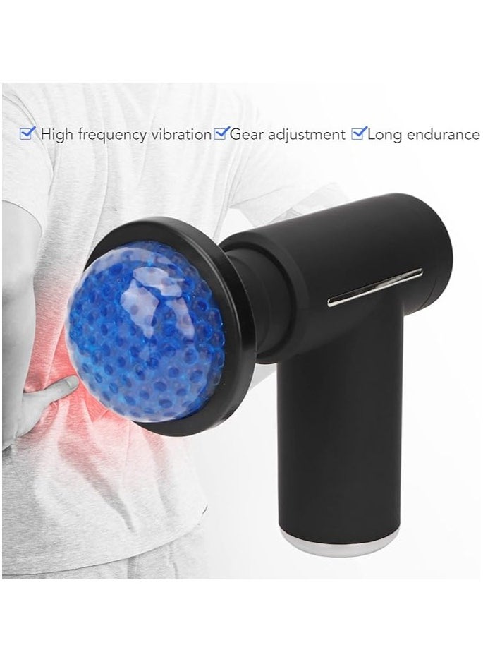 Electric Massage Gun, Portable Muscle Massager, Controlled Hot Cold Impact Deep Tissue Massager(Black)