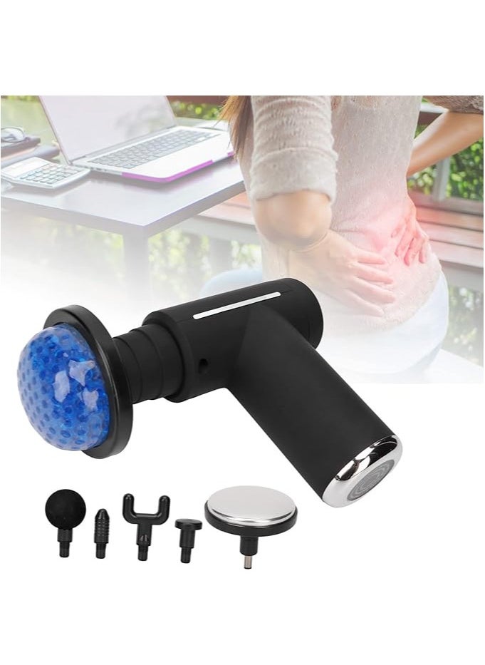 Electric Massage Gun, Portable Muscle Massager, Controlled Hot Cold Impact Deep Tissue Massager(Black)
