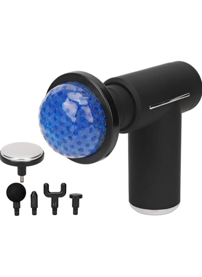 Electric Massage Gun, Portable Muscle Massager, Controlled Hot Cold Impact Deep Tissue Massager(Black)
