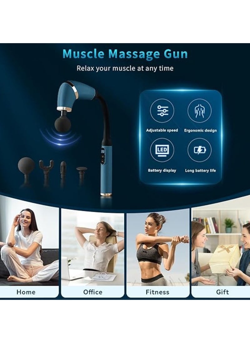 Massage Gun Deep Tissue – Handheld Percussion Massager with Display Screen, 12MM Portable Muscle Pain Relief for Back, Neck, Waist